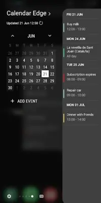 Calendar Events Widget & Edge android App screenshot 0