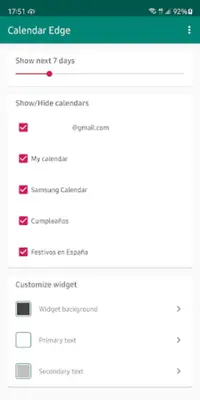 Calendar Events Widget & Edge android App screenshot 1