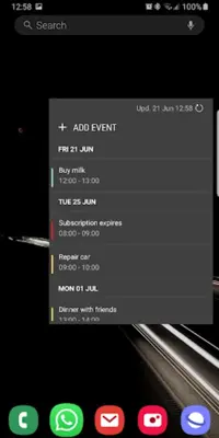 Calendar Events Widget & Edge android App screenshot 2